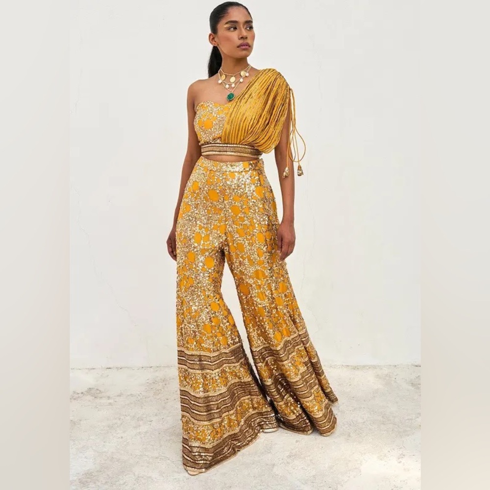 Sani Tanvi Palazzo Set, Two Piece Top and Pants